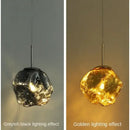 GobekUsa Ice Glass Pendant Light for Hallway Dining Living Bedroom - Modern Hanging Lamp