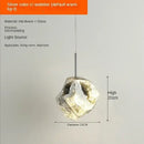 GobekUsa Ice Glass Pendant Light for Hallway Dining Living Bedroom - Modern Hanging Lamp