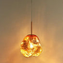 GobekUsa Ice Glass Pendant Light for Hallway Dining Living Bedroom - Modern Hanging Lamp