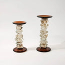 GobekUsa Glass Splicing Candelabrum for Wedding Table Home Decoration