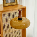 GobekUsa Amber LED Pendant Light Fixture Wood Glass Loft Adjustable Hang Lamp