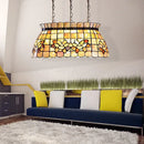 GobekUsa Handmade 3-Light Shell Tiffany Chandelier in Beige for Living Room Pool Table