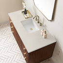 James Martin Amberly 48" Dual Mount Single Bathroom Vanity, Mid-Century Walnut