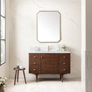 James Martin Amberly 48" Dual Mount Single Bathroom Vanity, Mid-Century Walnut