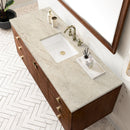 James Martin Amberly 60" Dual Mount Single Bathroom Vanity, Mid-Century Walnut