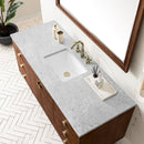 James Martin Amberly 60" Dual Mount Single Bathroom Vanity, Mid-Century Walnut