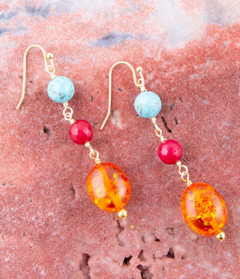 Ambrosia Linear Drop Earrings