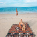 GobekUsa Beach Blanket Sofa Cover - American Country Plaid Blanket - Cotton Tassel Throw Tapestry