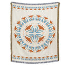 GobekUsa Beach Blanket Sofa Cover - American Country Plaid Blanket - Cotton Tassel Throw Tapestry
