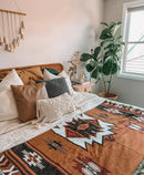 GobekUsa Beach Blanket Sofa Cover - American Country Plaid Blanket - Cotton Tassel Throw Tapestry