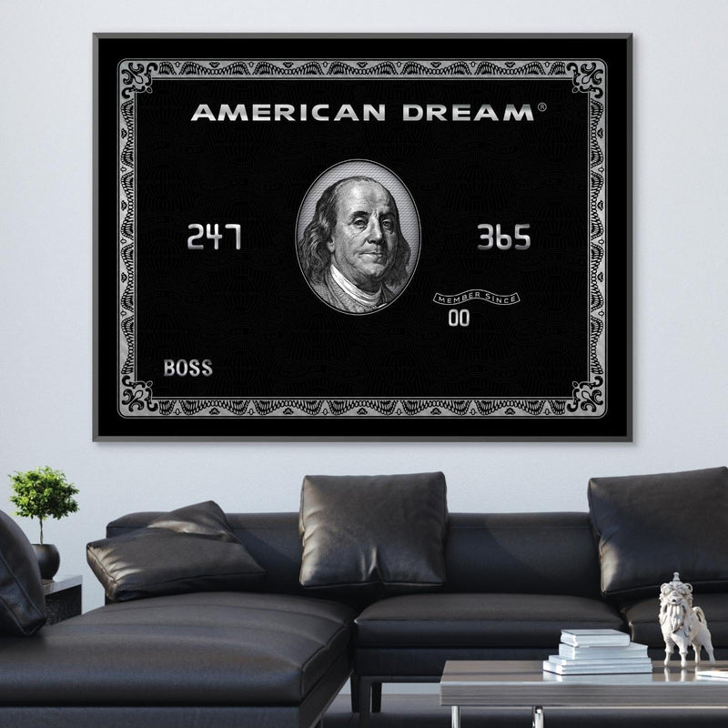 American Dream Card Canvas