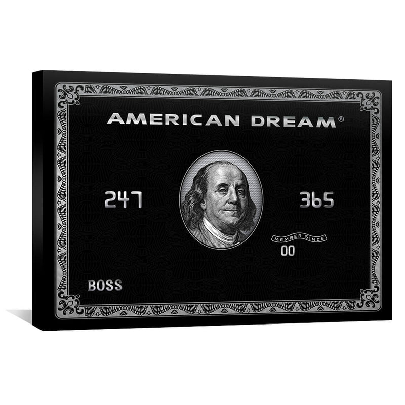 American Dream Card Canvas