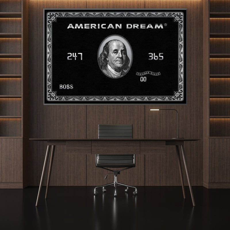 American Dream Card Canvas