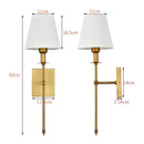GobekUsa American Fabric Wall Lamp for Dining Living Bedroom Bathroom Hotel Stair Mirror