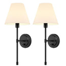 GobekUsa American Fabric Wall Lamp for Dining Living Bedroom Bathroom Hotel Stair Mirror