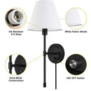 GobekUsa American Fabric Wall Lamp for Dining Living Bedroom Bathroom Hotel Stair Mirror