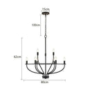 GobekUsa Iron Art Retro Chandelier Light, American Farmhouse Industrial Pendant Lamp
