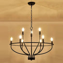 GobekUsa Iron Art Retro Chandelier Light, American Farmhouse Industrial Pendant Lamp
