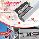 American Flag with Pole for Outside House - 5ft Wall Mount Flag Pole Kit with 3x5 Embroidered US Flag, Stainless Steel Flagpole, Tangle-Free Ball Bearing Rings, Aluminum Holder Bracket