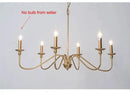 GobekUsa American Iron Chandelier Light for Living Room Kitchen Bedroom Study Candle Lighting