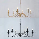 GobekUsa American Iron Chandelier Light for Living Room Kitchen Bedroom Study Candle Lighting