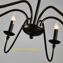 GobekUsa American Iron Chandelier Light for Living Room Kitchen Bedroom Study Candle Lighting