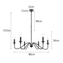 GobekUsa American Iron Chandelier Light for Living Room Kitchen Bedroom Study Candle Lighting