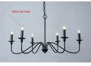 GobekUsa American Iron Chandelier Light for Living Room Kitchen Bedroom Study Candle Lighting