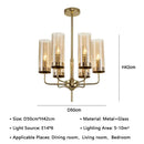 GobekUsa American Lustre Glass Chandelier LED Pendant Light Fixture