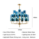 GobekUsa American Lustre Glass Chandelier LED Pendant Light Fixture