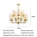 GobekUsa American Lustre Glass Chandelier LED Pendant Light Fixture