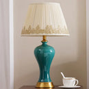 GobekUsa American Luxury Ceramic Table Lamp - European Style Bedroom Bedside Light