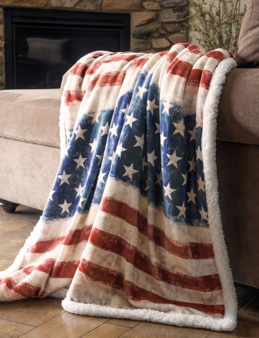 American Plush Sherpa Throw Blanket