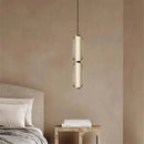 GobekUsa Glass Staircase Pendant Light: American Retro Minimalist Restaurant Foyer Artistic Lamp