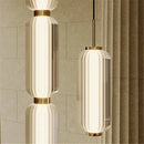 GobekUsa Glass Staircase Pendant Light: American Retro Minimalist Restaurant Foyer Artistic Lamp