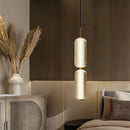 GobekUsa Glass Staircase Pendant Light: American Retro Minimalist Restaurant Foyer Artistic Lamp