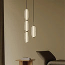 GobekUsa Glass Staircase Pendant Light: American Retro Minimalist Restaurant Foyer Artistic Lamp