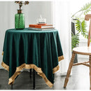 GobekUsa Gold Velvet Wedding Table Cloth - Premium American Retro Decor