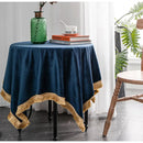 GobekUsa Gold Velvet Wedding Table Cloth - Premium American Retro Decor
