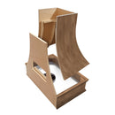 American Walnut Range Hood With Curved Front and Brass Strapping - 30", 36", 42", 48", 54" and 60" Widths Available