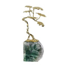 GobekUsa Amethyst Brass Tree Ornament Crystal Simulation Plant Sculpture Home Decoration