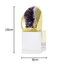 GobekUsa Amethyst Crystal Base Desk Ornament for Room Aesthetics