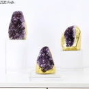 GobekUsa Amethyst Crystal Base Desk Ornament for Room Aesthetics