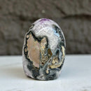 Oval Amethyst and Agate and Quartz Crystal Egg