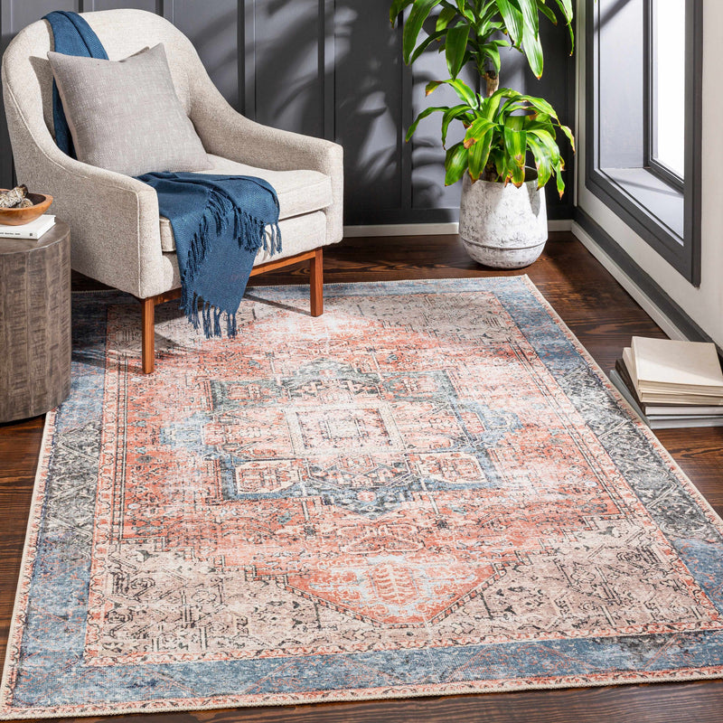 Rosman Distressed Washable Rug