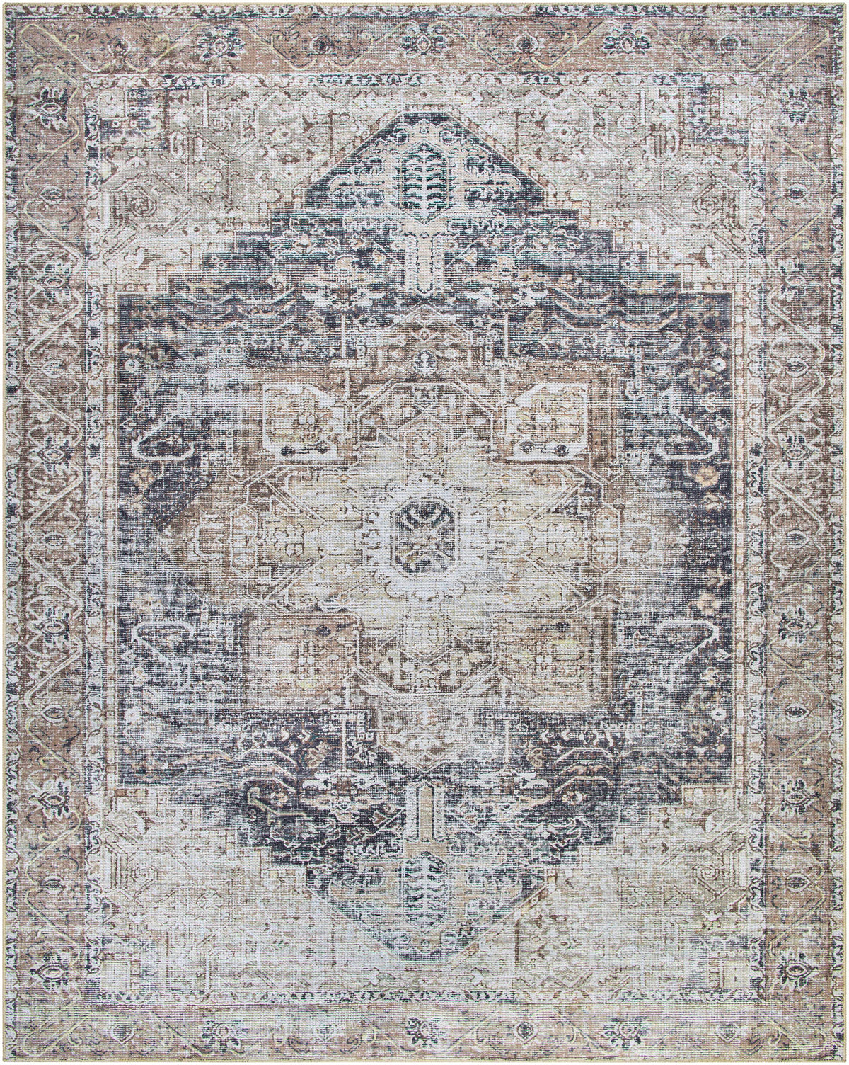 Beige Rosman Washable Area Rug, photo 11 of 14