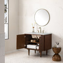 James Martin Amberly 36" Dual Mount Single Bathroom Vanity, Mid-Century Walnut