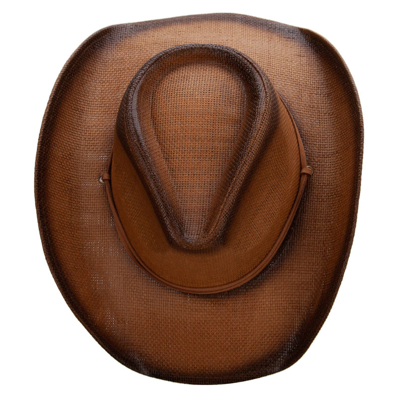 Pinched Crown Leatherette Band Cowboy Hat