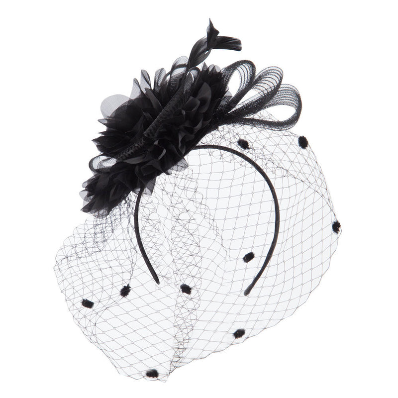 Flower Fascinator With Netting
