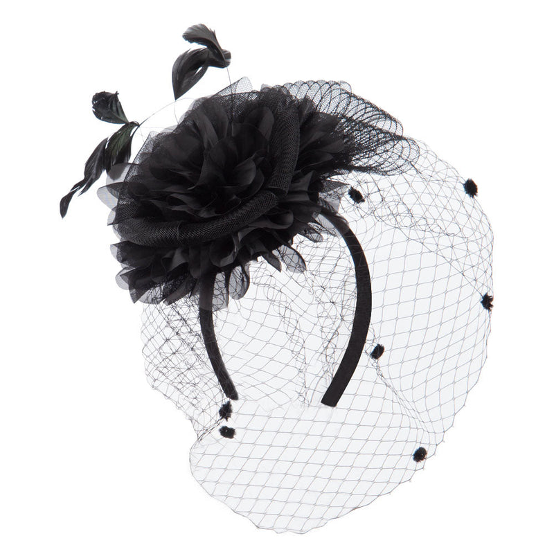 Flower Fascinator With Netting